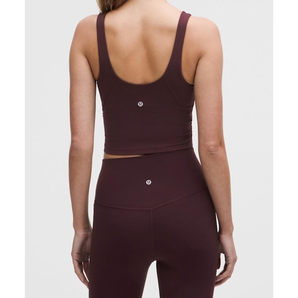 Lululemon Align Tank Top Size 8 Burgundy Plum Nulu Yoga Crop LW1DTWS